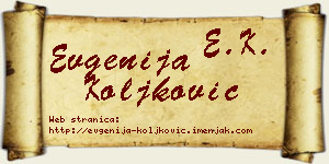 Evgenija Koljković vizit kartica